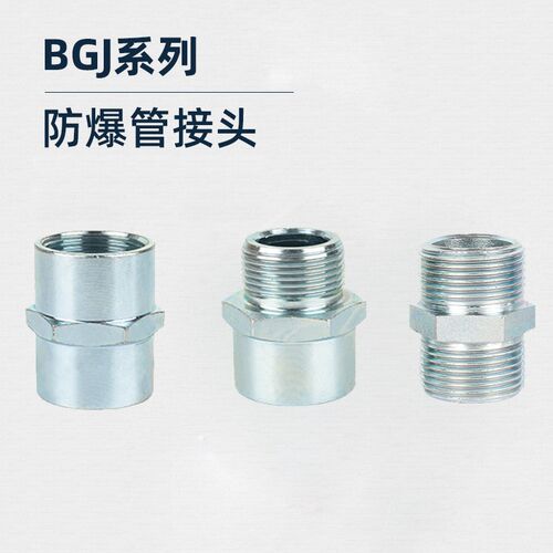 BGJ防爆管接头桥架DN20对丝接头内外螺纹G3/4碳钢6分4分短接管箍
