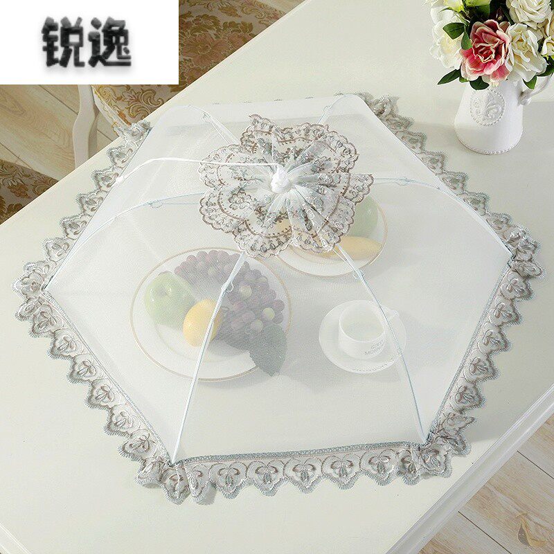 欧式长方形菜罩可折叠饭子白色食物罩子盖餐桌罩剩菜大号透明圆形