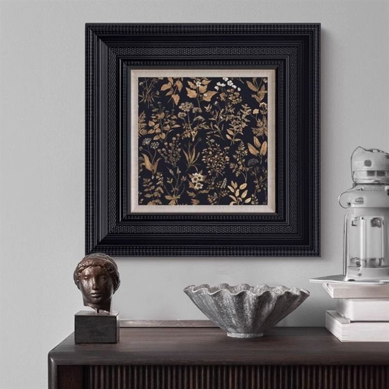 法式复古装饰画中古风餐厅高级挂画伊甸园黑框画卧室床头小众壁画
