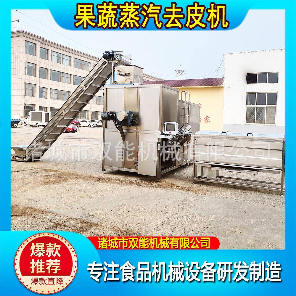 西红柿高温爆皮机黄桃脱皮设备土豆蒸汽去皮机马铃薯削皮机