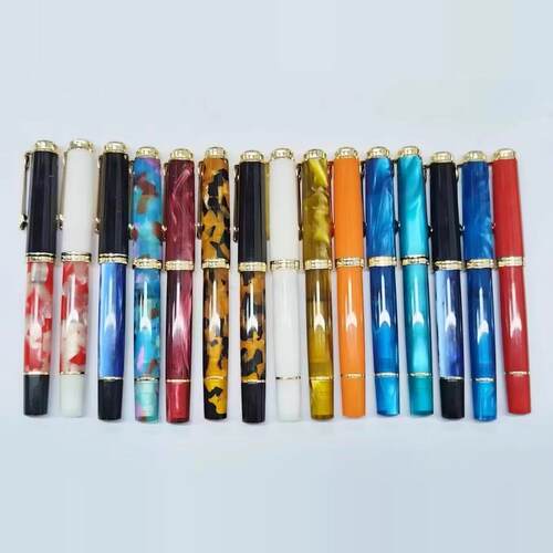 ADMOK简400钢笔活塞上墨DIY鸡尾M400 施密特5号金色尖 亚克力钢笔