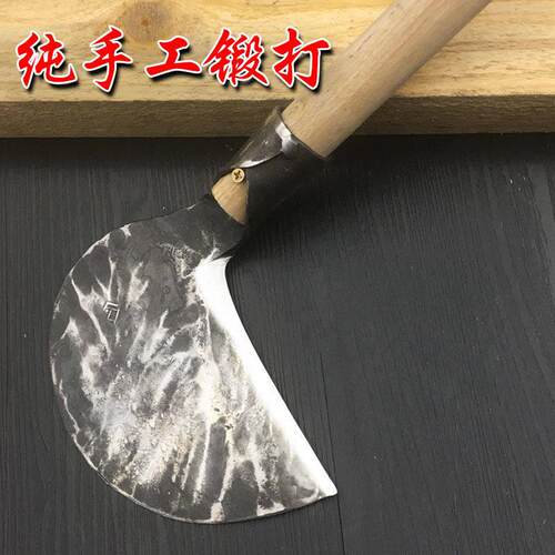 纯手工锻打镰刀弹簧钢砍柴刀农用除草工具砍割两用加厚砍玉米秸秆