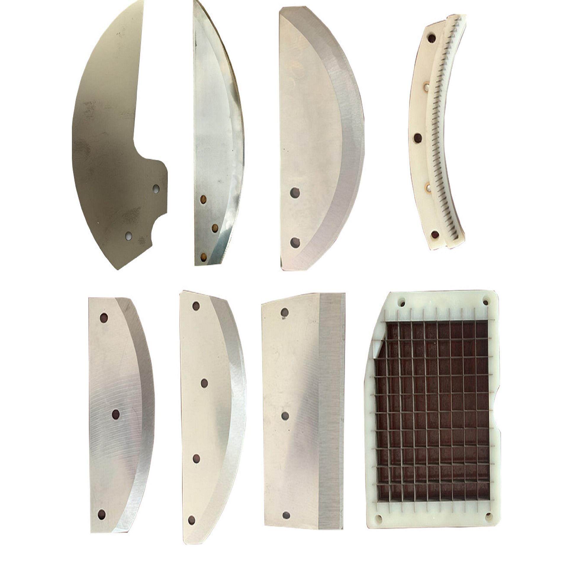 台湾银鹰冀工801850切菜机刀片切块网格刀切丝刀俎大弯刀商用