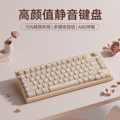 CHERRY樱桃机械键盘PBT静音机械手感薄膜有线键盘 防水防尘游戏女