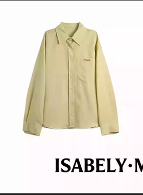 【玉米专享】ISABELY•M 字母刺绣衬衫女长袖26新品衬衣