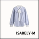 设计感百搭拼接绑带条纹衬衫 ISABELY•M 女 玉米专享