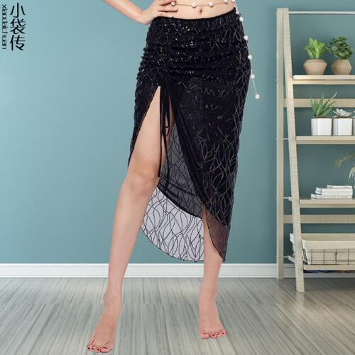 2024新款肚皮舞裙半身亮片裙练功服下装春秋夏服装女东方舞裙子