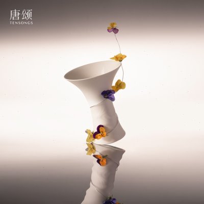 唐颂·东方原野·岩语系列花器新中式简约高级感陶瓷小号花瓶摆件