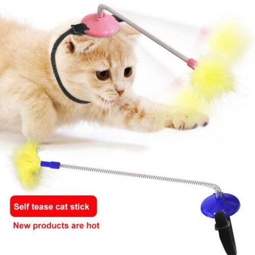 4 Colors Cat Feather Toy Cat Feather Teaser Wand Toy Cat Sel