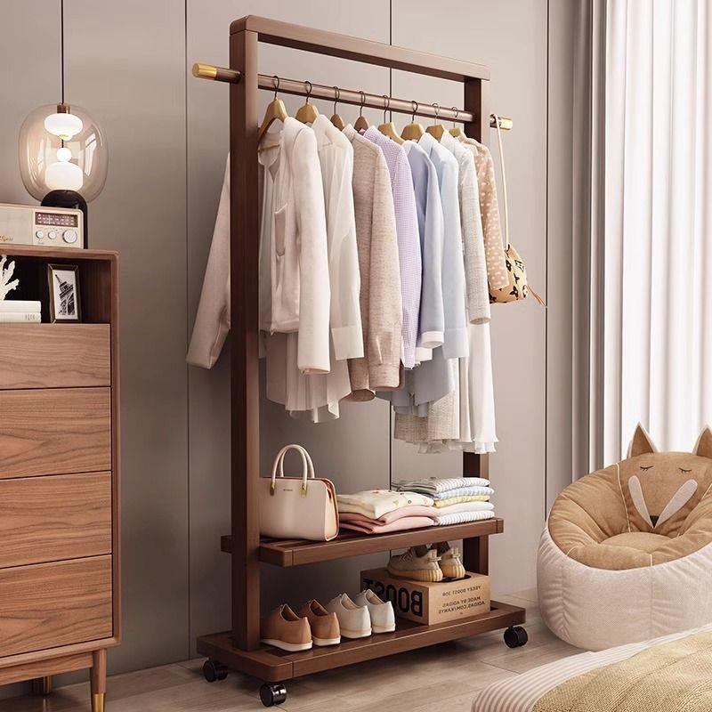 简易衣柜出租房用挂衣架置物架卧室落地衣帽架衣帽间架子衣服收纳