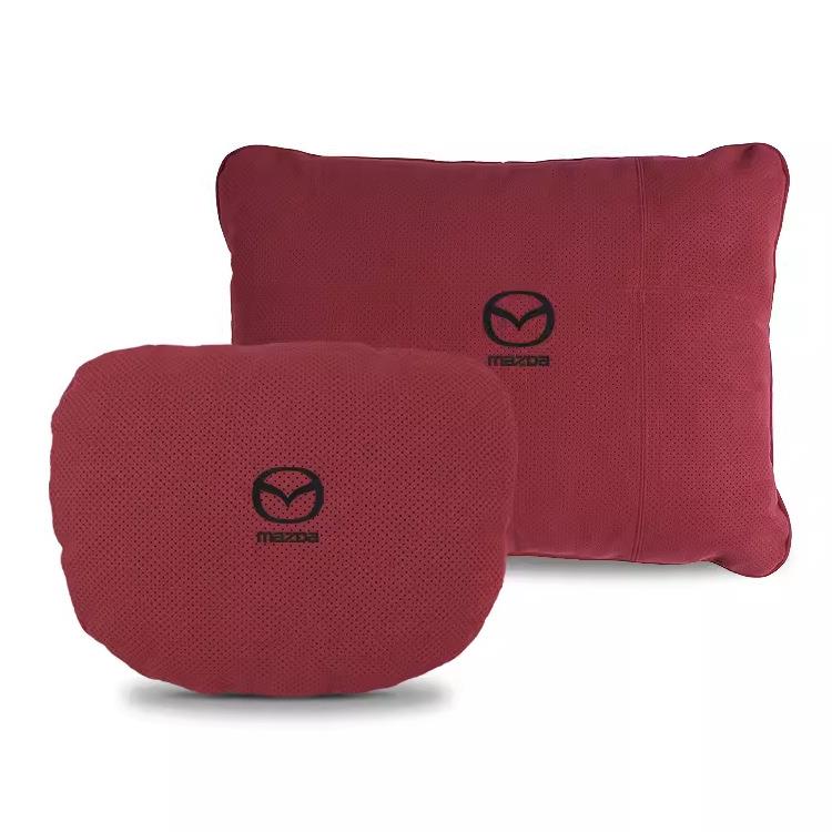 适用马自达昂克赛拉cx5阿特兹cx4翻毛皮迈巴赫护颈枕头枕座椅腰靠