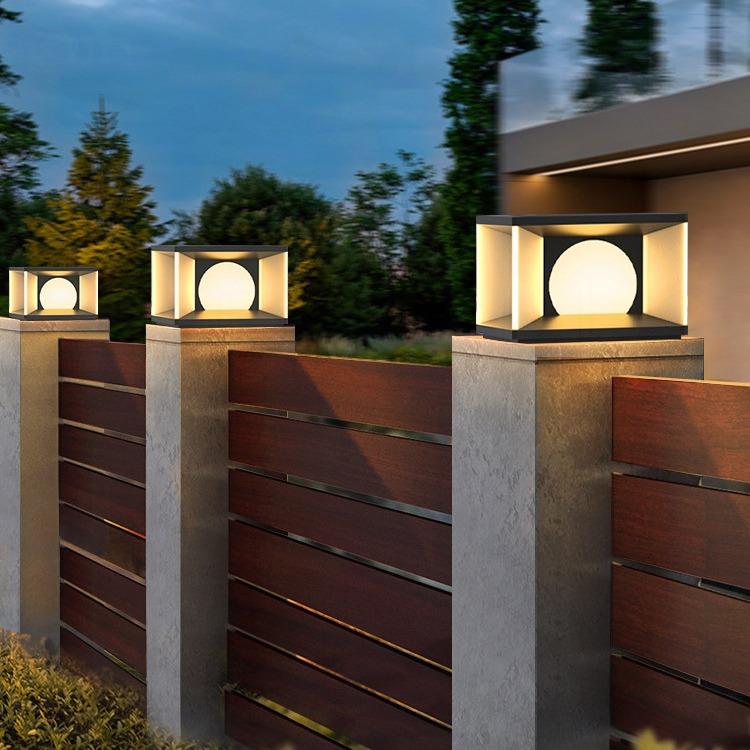 灯花围墙入户庭院灯柱子户外大门门头灯头灯柱头头灯太阳门灯花园