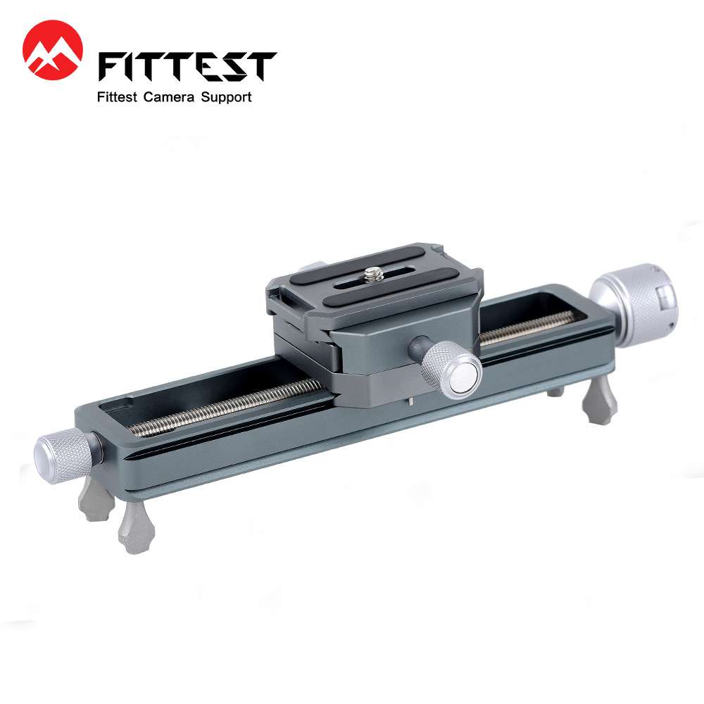 FITTEST众杰MR-180II微距云台导轨 便携桌面拍摄滑轨微移延时视频