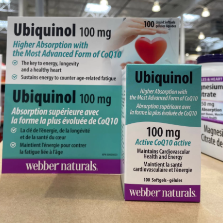 加拿大直邮Webber伟博辅酶Q10软胶囊 100mg 易吸收100粒