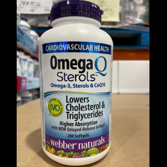 加拿大直邮WEBBER NATURALS伟博辅酶Q10和鱼油软胶囊200粒