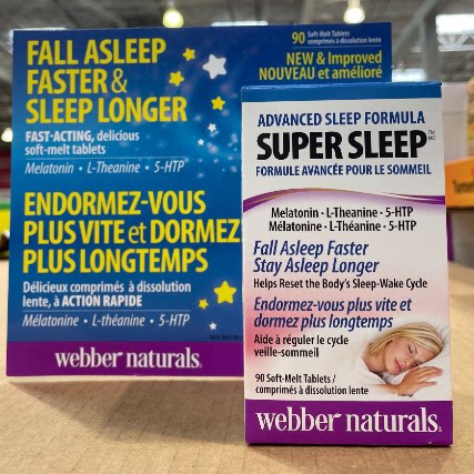 加拿大直邮 Webber Naturals超级睡眠宝褪黑素无依赖90粒
