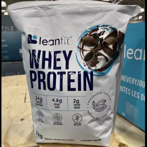 加拿大直邮LeanFit乳清蛋白粉 补充蛋白质 营养保健 巧克力味2Kg