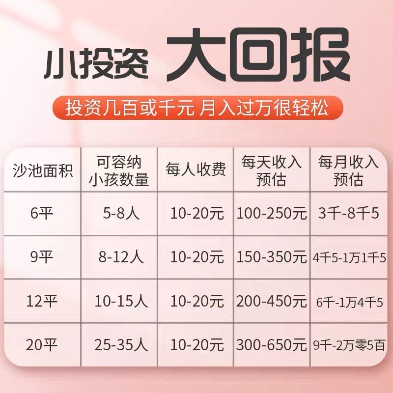 儿童充气沙池组合玩具套装决明子摆摊卡通沙滩池公园广场生意项目