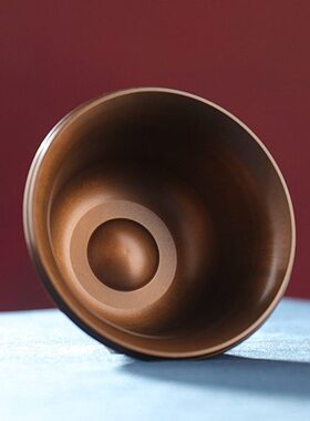 八吉祥供水碗八供杯家居用品摆件铜制印花贡杯平底圣水杯8.5cm