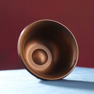 八吉祥供水碗八供杯家居用品摆件铜制印花贡杯平底圣水杯8.5cm
