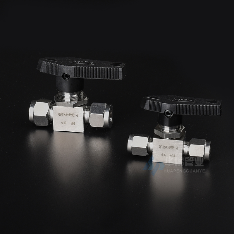 304/316不锈钢卡套球阀Q91SA仿美直通面板式球阀仪表开关气源球阀