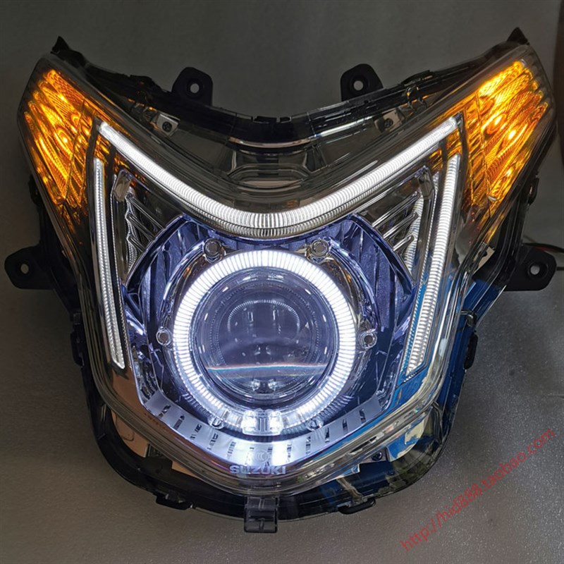 适用于铃木优驿UE125大灯改装LED双光透镜 天使眼恶魔眼 大灯总成