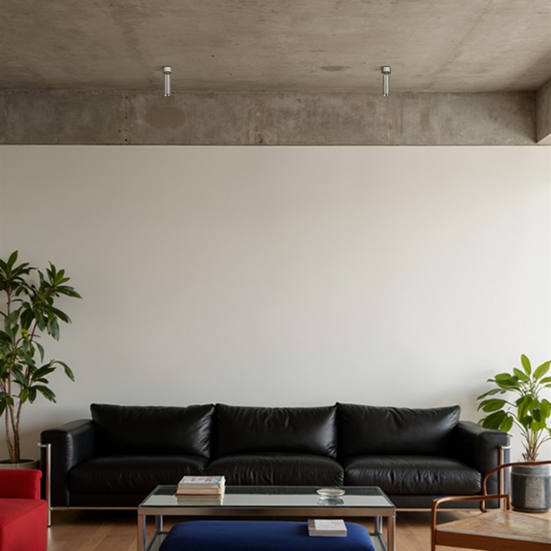 不锈钢表面贴装射灯,银色包豪斯吸顶灯,嵌入式护眼客厅全光谱无主