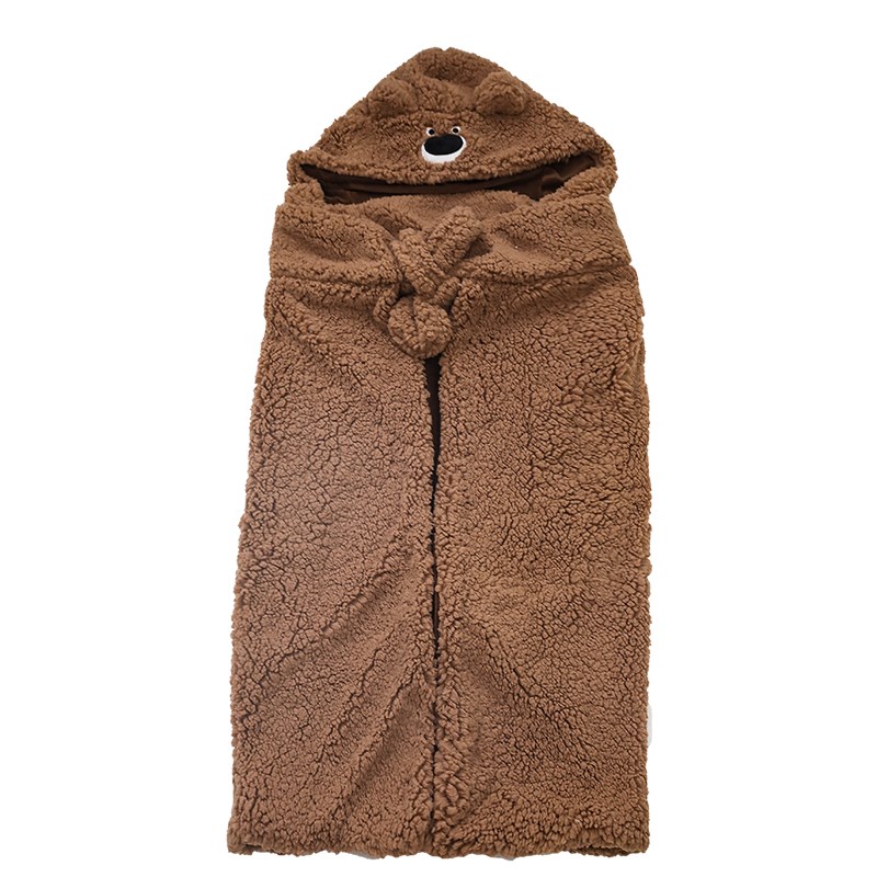 秋冬季超厚加厚毛毯学生宿舍专用披肩斗篷可穿式冬天午睡毯子盖被