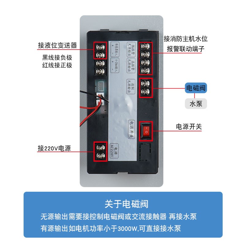 远程无线液位控制器电子控制箱水液位显示器投入式液位计报警室外
