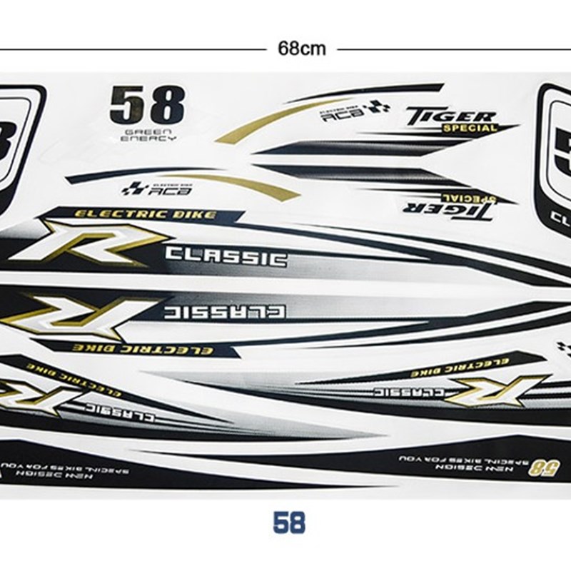 摩托车电动车整车改装通用装饰车贴防水贴花个性贴纸膜雷霆王