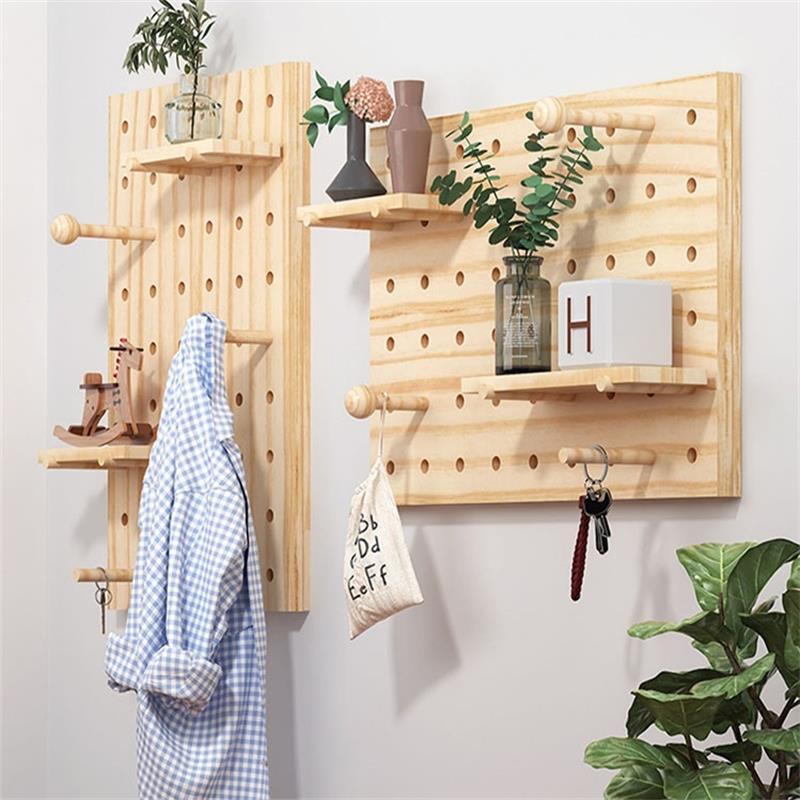 洞洞板改造创意置物架配电盒遮挡壁挂画框北欧实木电表箱装饰画