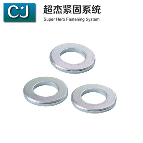 蓝白锌ISO7090-2000A级倒角平垫圈碳钢材质M4M5M6M8M10M20M24