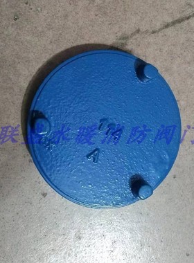 dn65 dn80dn100-300蓝色给水沟槽卡箍盲板盲片封头管堵头管水封口