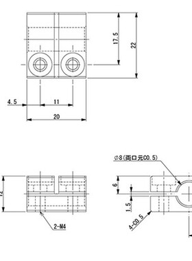 8Chuck 支架 TH 光轴支架 机械手治具支架 光轴支撑架 安装底座