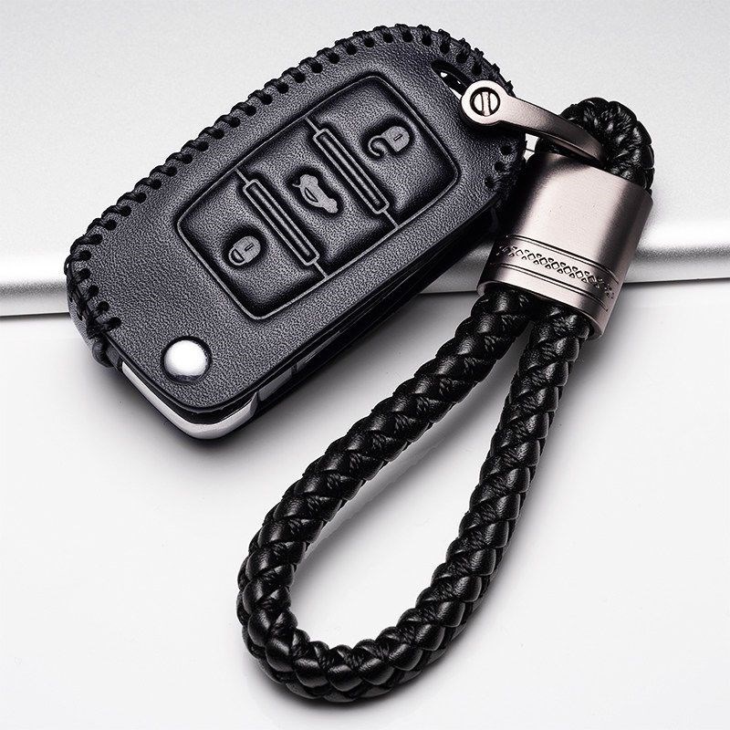 福斯Bora钥匙套2018款17老款宝来车专用钥匙包折叠半包扣男士16款