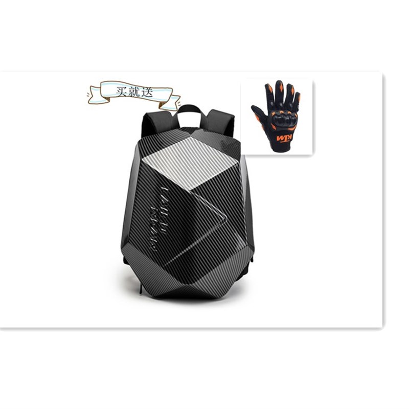 摩托车大容量骑士硬壳背包防水双肩骑行装备包机车户外碳纤头盔包