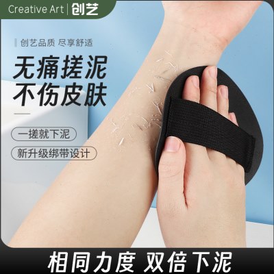 CA黑色搓澡皮子圆饼搓澡巾洗澡神器家用女士专用搓泥无痛网红