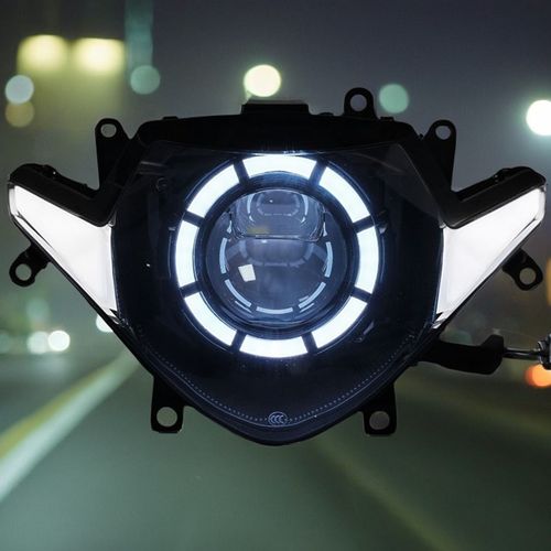 适用铃木GSX250R天使眼 改装LED双光透镜大灯 炫酷天使眼改装