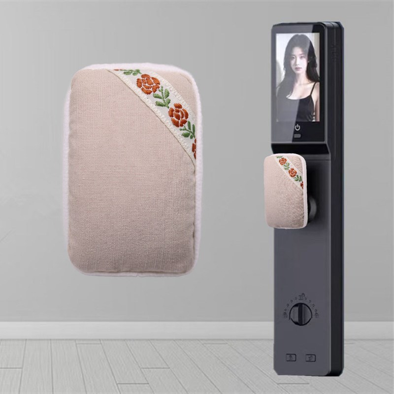 新款智能锁密码指纹锁保护套门把手套入户门锁方形把手防撞防静电