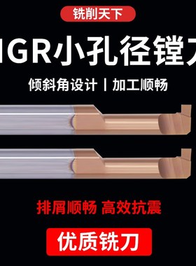 MGR4整体合金小孔镗刀涂层5毫米mm6小孔径微型8切槽割槽走心机