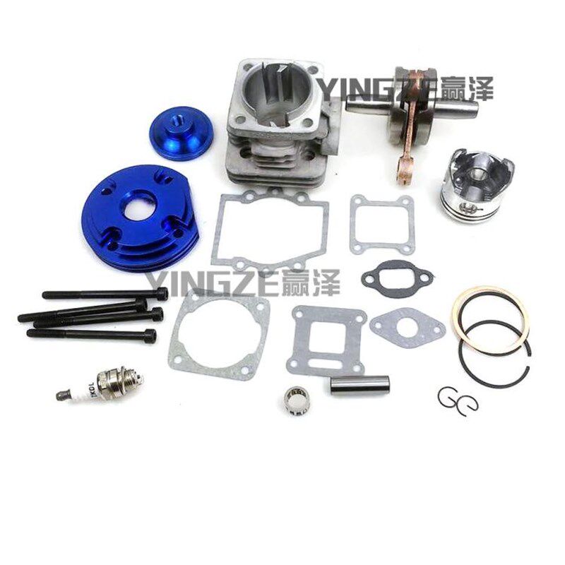 49CC小跑车利亚车两冲程发动机改装CNC缸头迷你摩托车气缸体套件