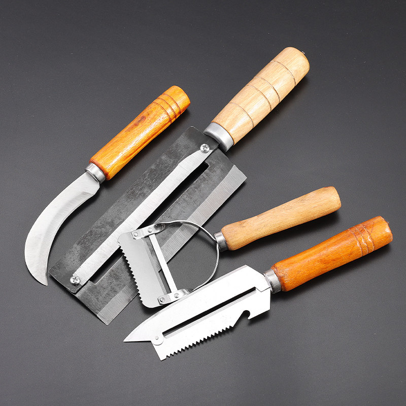 菠萝刀削皮器不锈钢削菠萝神器挖眼夹去籽削皮刀工具夹子削甘蔗刀