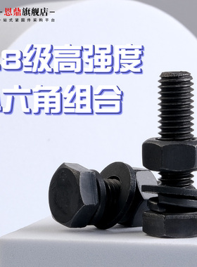 8.8级外六角螺丝螺母套装大全高强度组合螺栓螺钉M6M8M10M12-M16