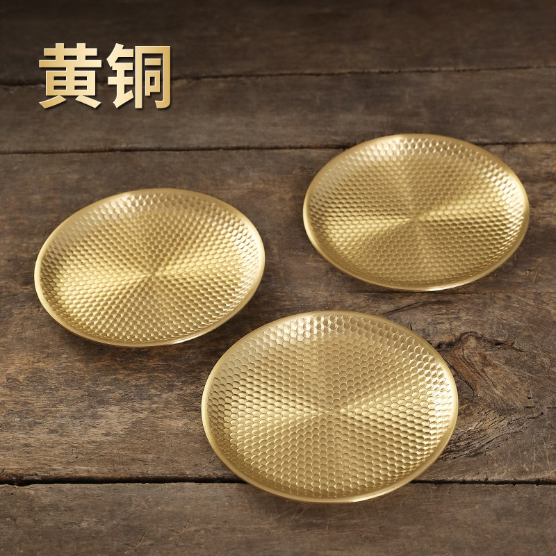 黄铜盘子贡品果盘铜水果盘供奉托盘供佛家用室内供奉果盆上供摆件