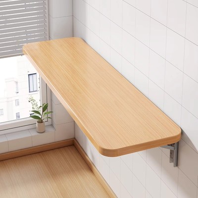 墙壁置物架木板隔板一字板家用可折叠收纳架免打孔储物架书本架