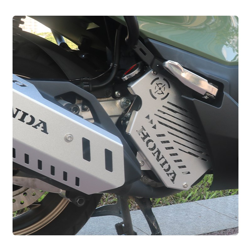 适用本田NS150GX改装铝合金水箱护网NWG150排气管护罩防烫散热罩