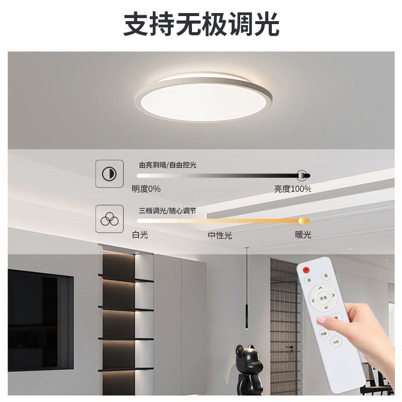 吸顶灯led灯芯替换磁吸灯盘全光谱护眼家用客厅改造灯板遥控光源