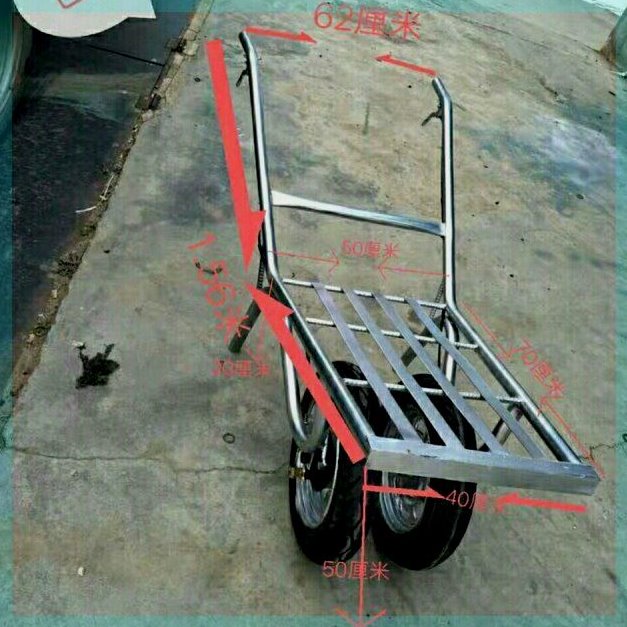 农用工具双轮上山下地推柴种菜推肥料农家大棚运输车