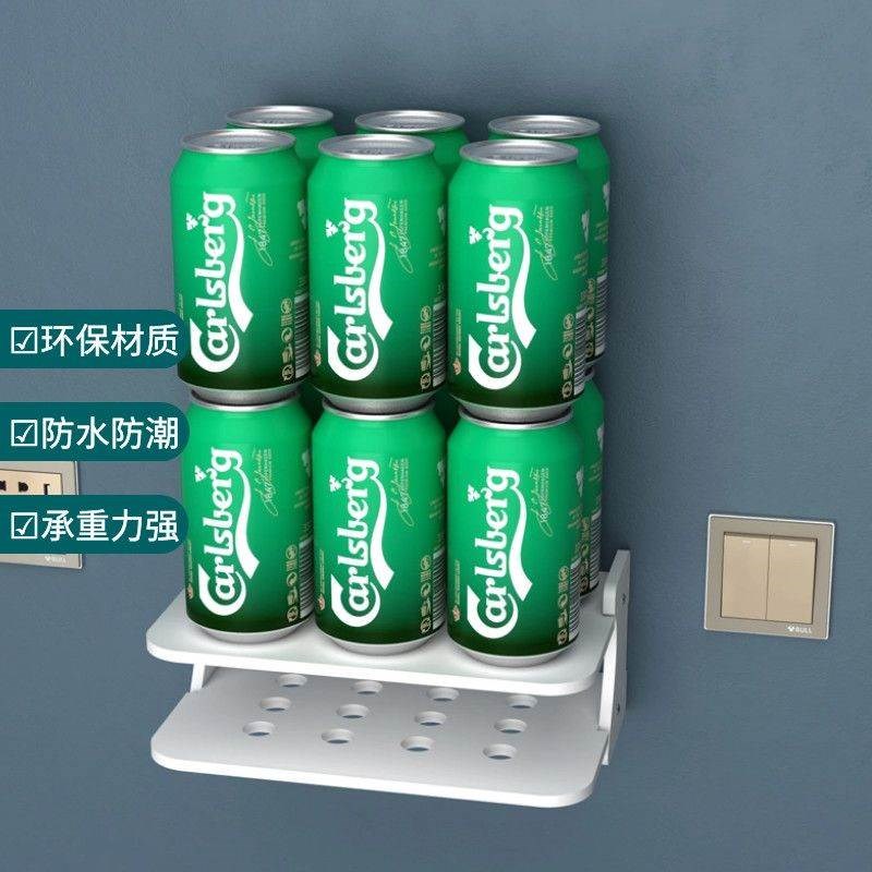 路由器墙上置物架免打孔插座支架电线盒卧室wifi机顶盒大号收纳架