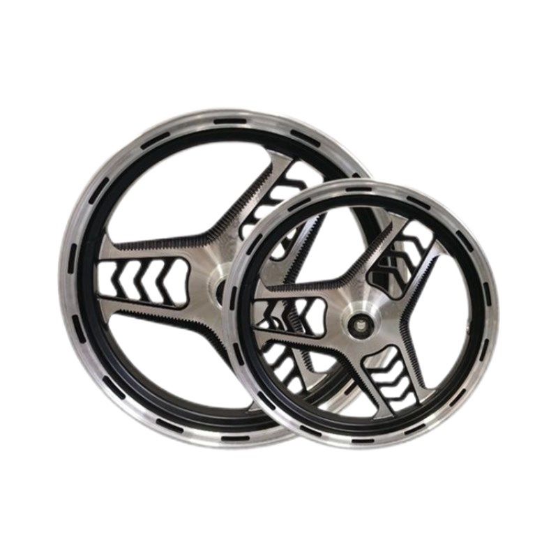 深远电动车轮毂12寸正刹10寸轮毂九号前钢圈小牛前轮改装满天星轮